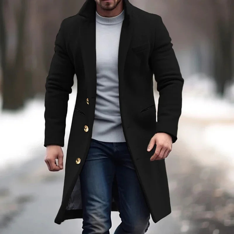 Men's Stylish Wool Overcoat