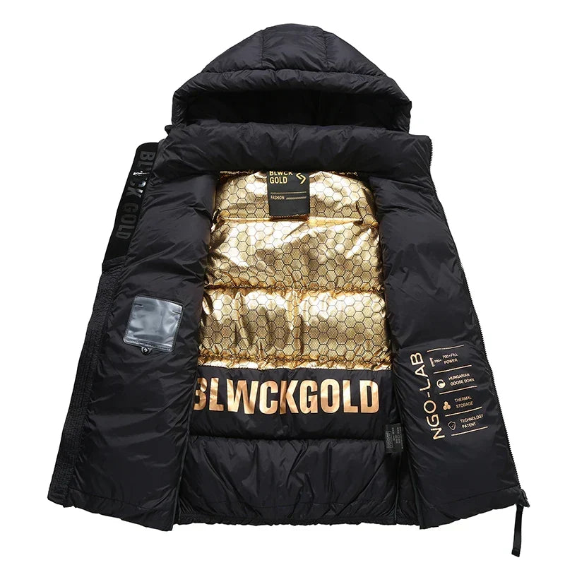 Men's Warm Quilted Down Vest - Cotton Blend for Autumn Wear