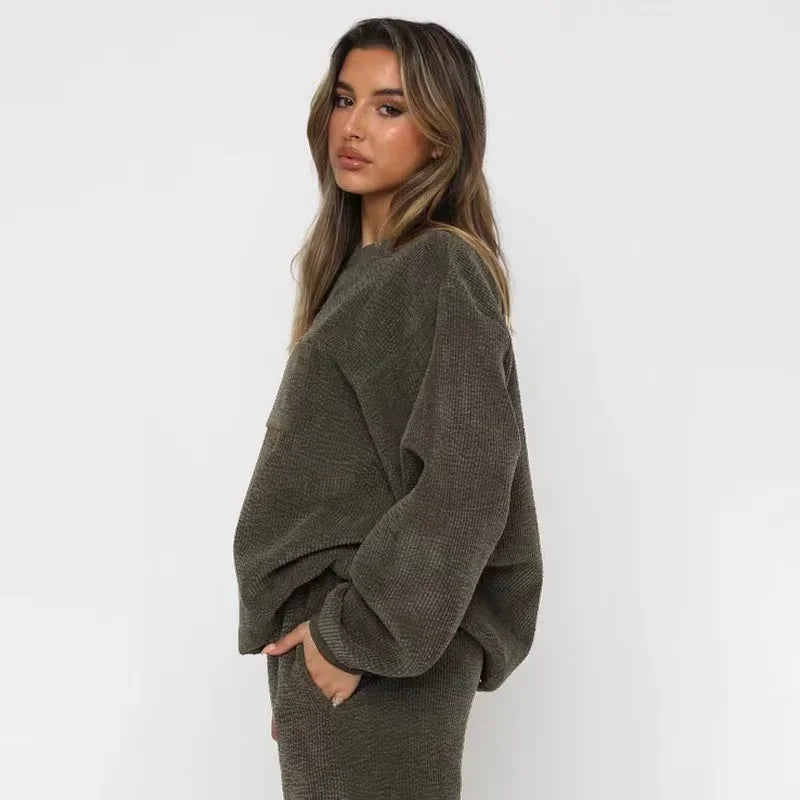 Women's Corduroy Sweatset Outfit