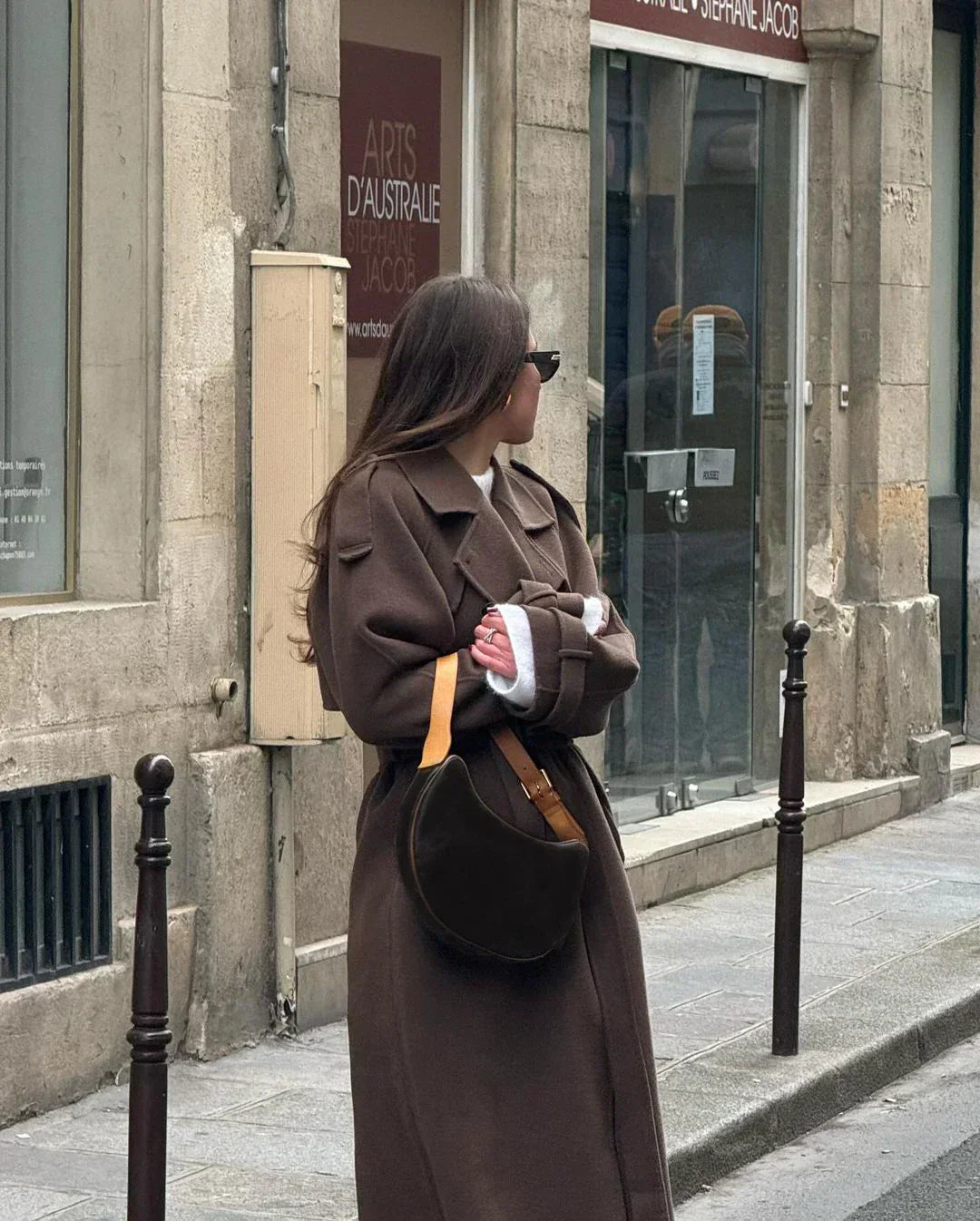 Women's Classic Belted Long Trench Coat