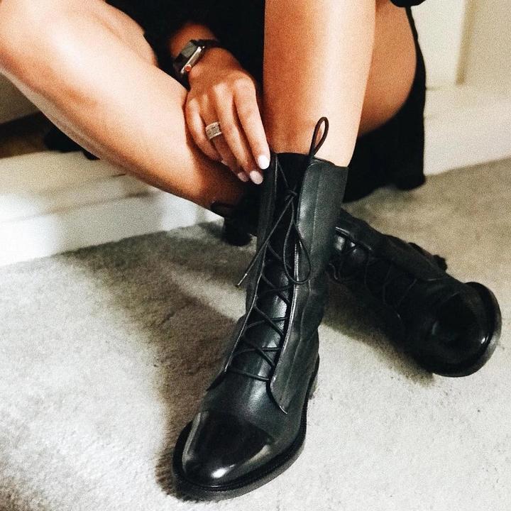 Sapphira | Women’s Lace-Up Leather Ankle Booties-Omni Prime Goods