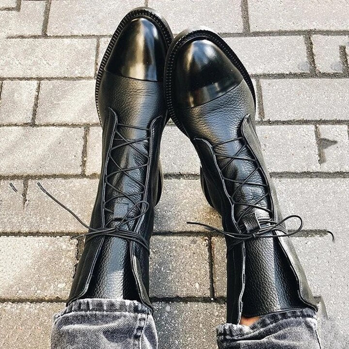 Sapphira | Women’s Lace-Up Leather Ankle Booties-Omni Prime Goods
