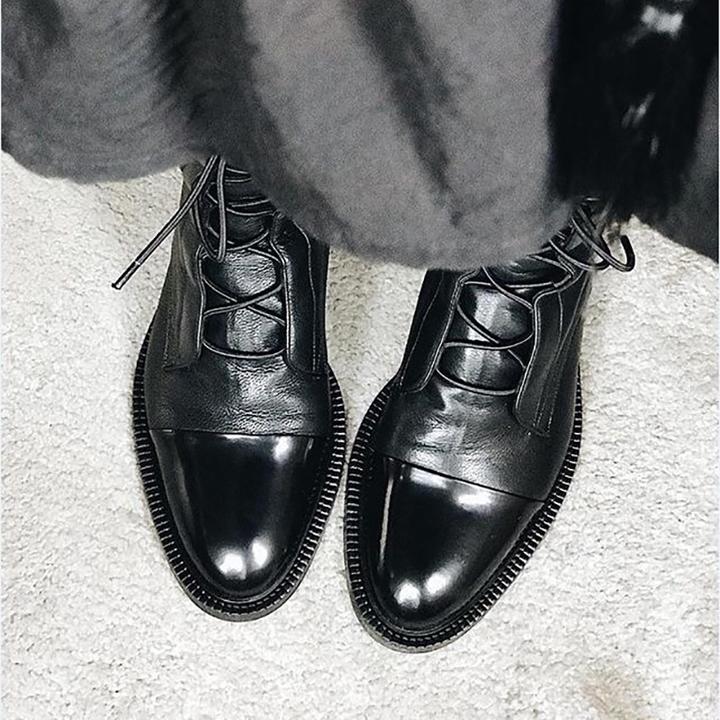 Sapphira | Women’s Lace-Up Leather Ankle Booties-Omni Prime Goods