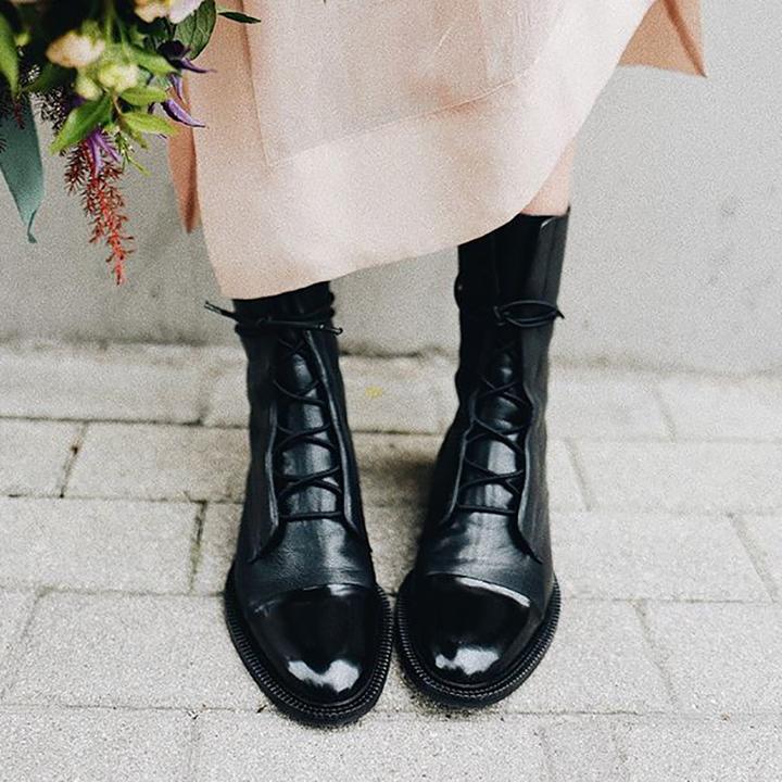 Sapphira | Women’s Lace-Up Leather Ankle Booties-Omni Prime Goods