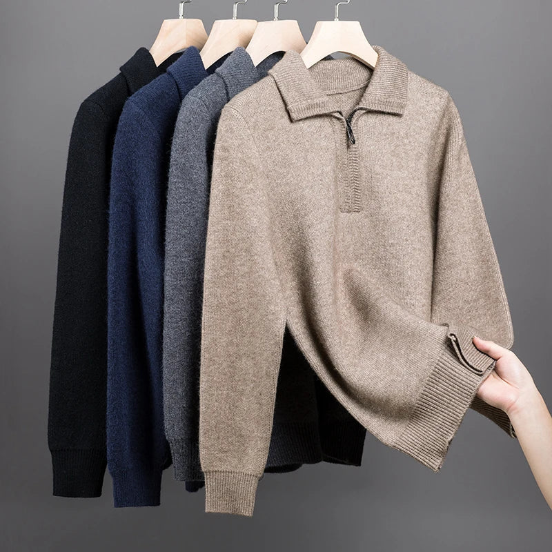 Men's Knit Quarter Zip Sweater