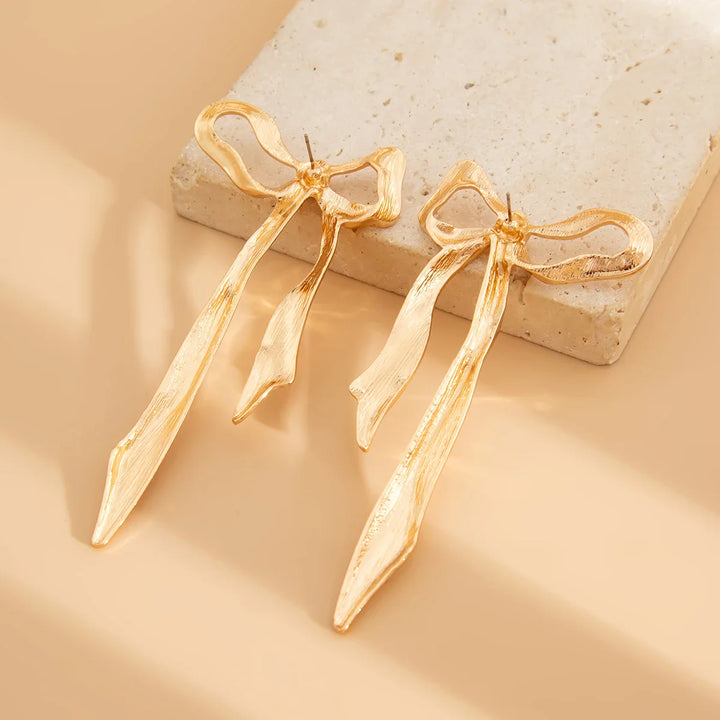 Stylish Ribbon Bow Earrings for Elegant Fashion Statements