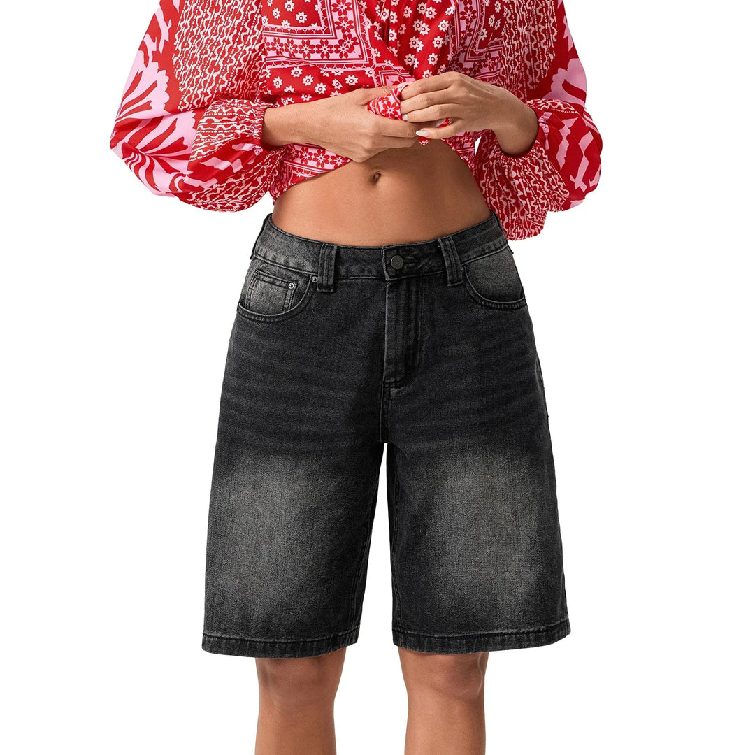 Women's 90's Style Low Rise Denim Shorts