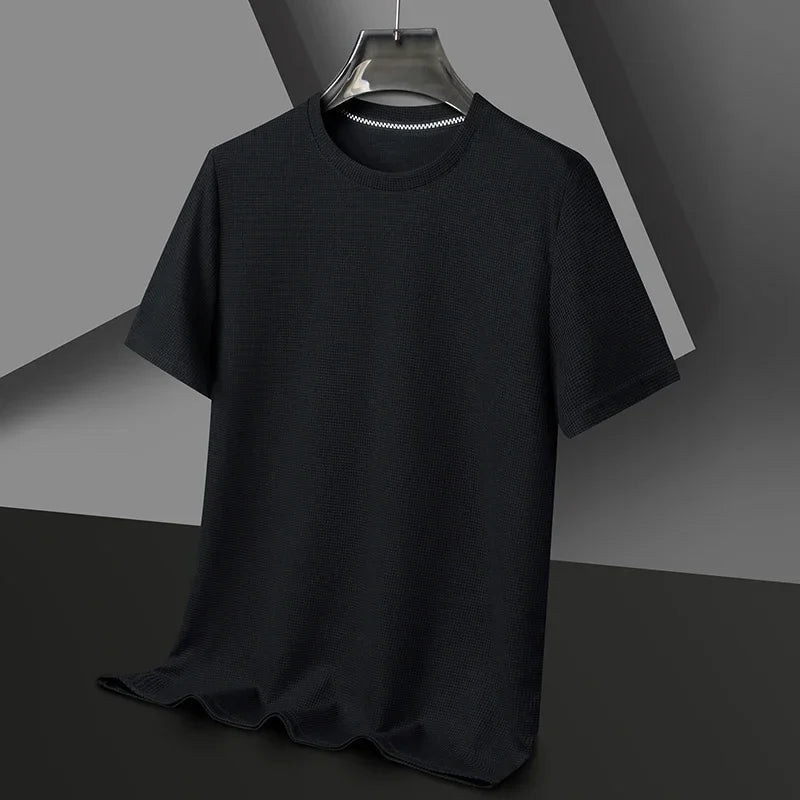 Men's Waffle Knit Casual T-Shirt