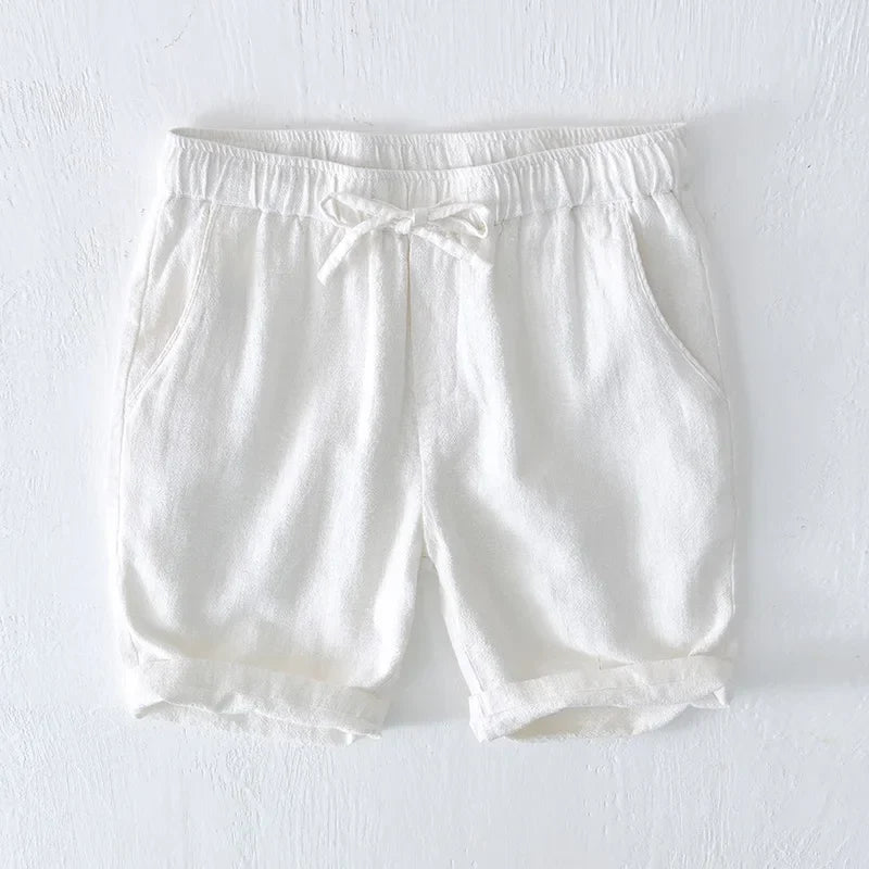 Men's Linen Blend Casual Shorts