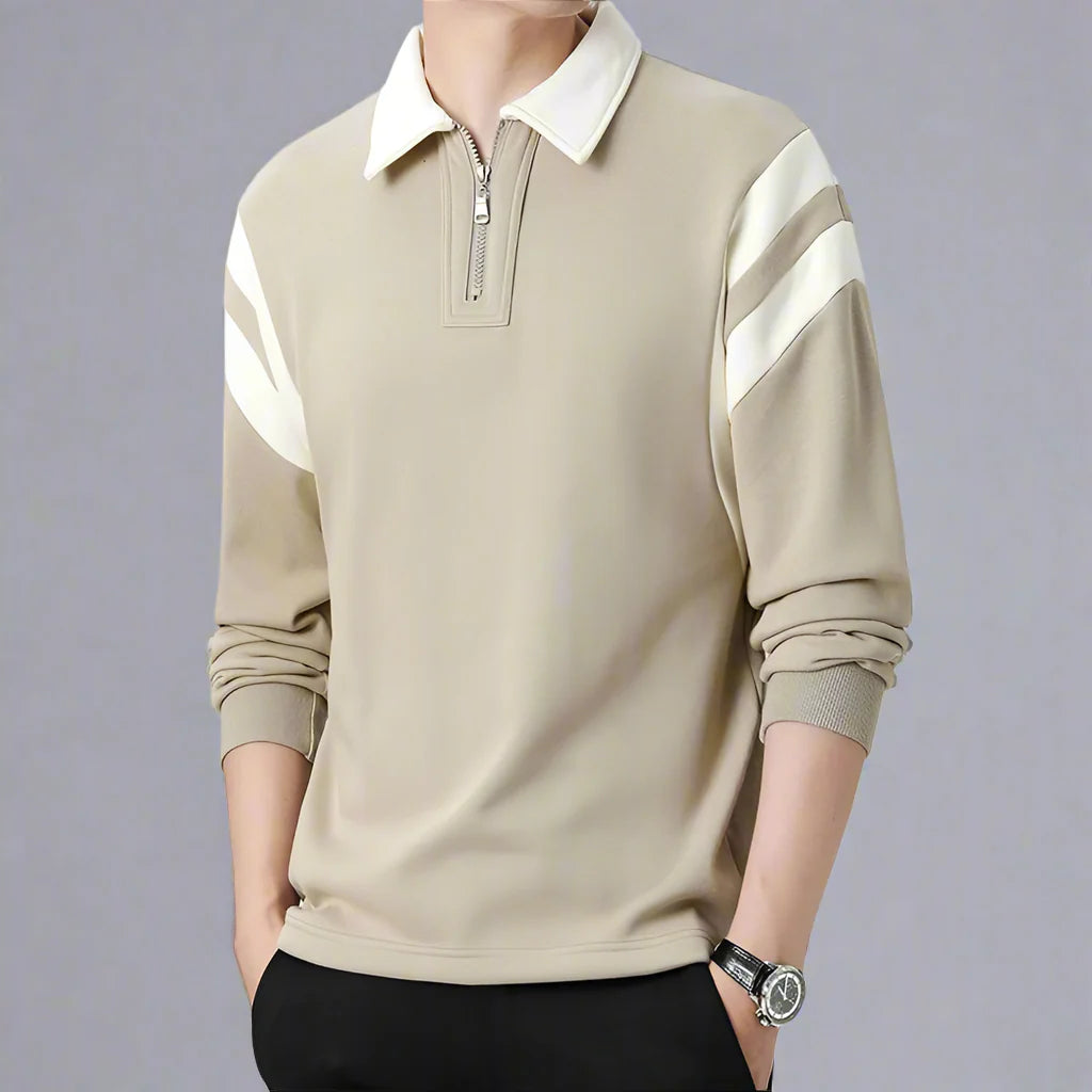 Men's Classic Long-Sleeve Polo Shirt
