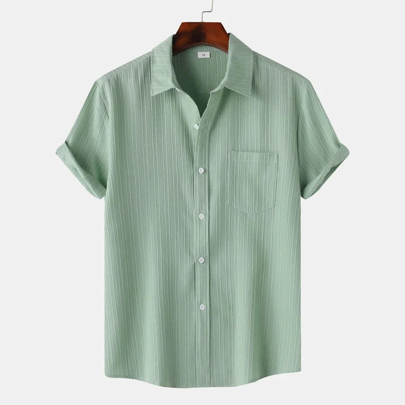 Men's Coastal Linen Button-Up Shirt