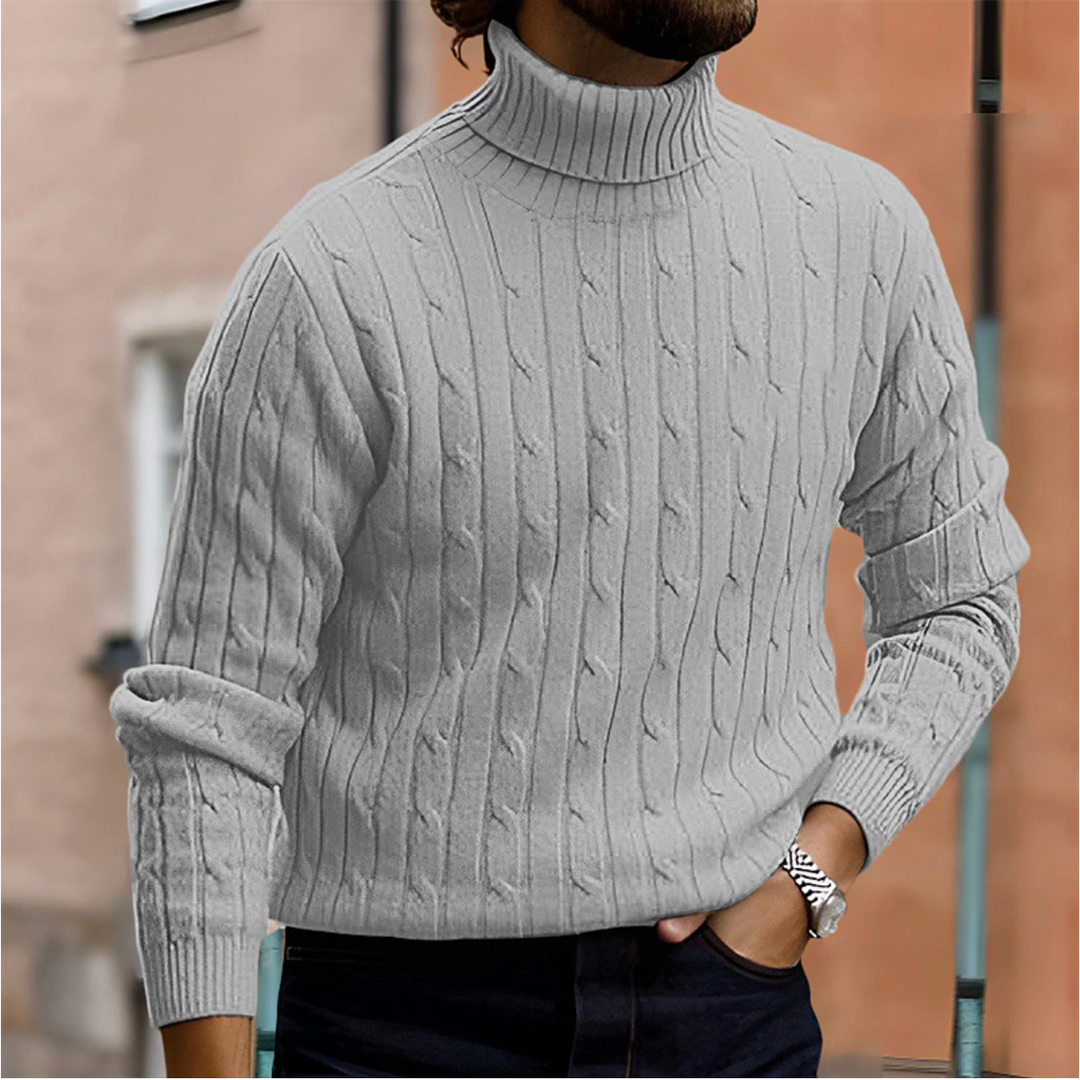 Men's Stylish Roll-Neck Sweater