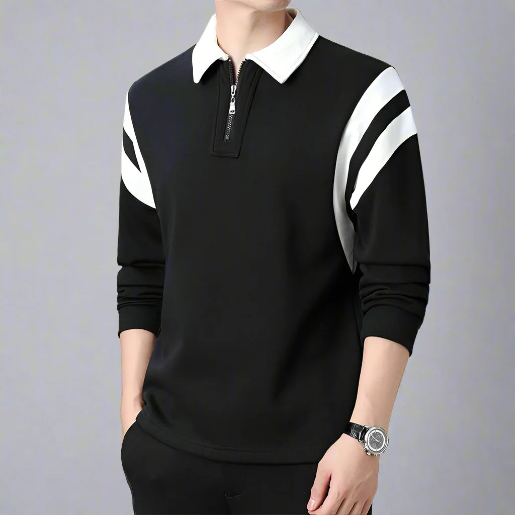 Men's Classic Long-Sleeve Polo Shirt