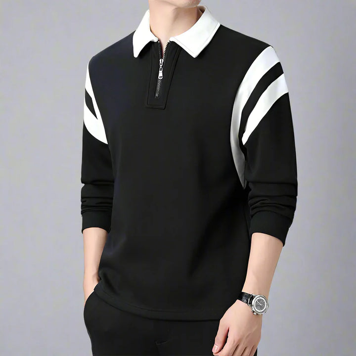 Men's Classic Long-Sleeve Polo Shirt