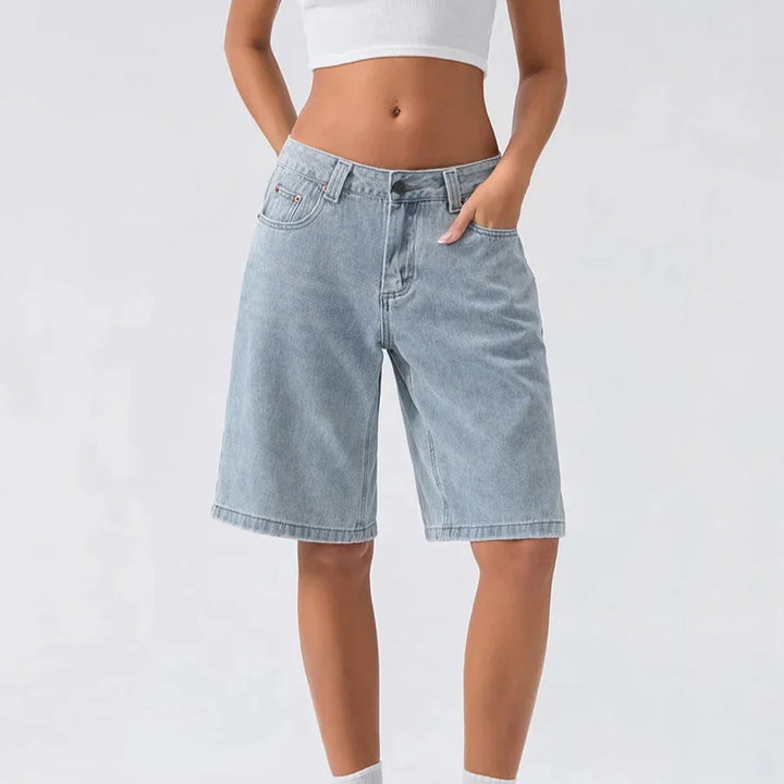 Women's 90's Style Low Rise Denim Shorts