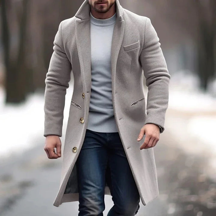 Men's Stylish Wool Overcoat