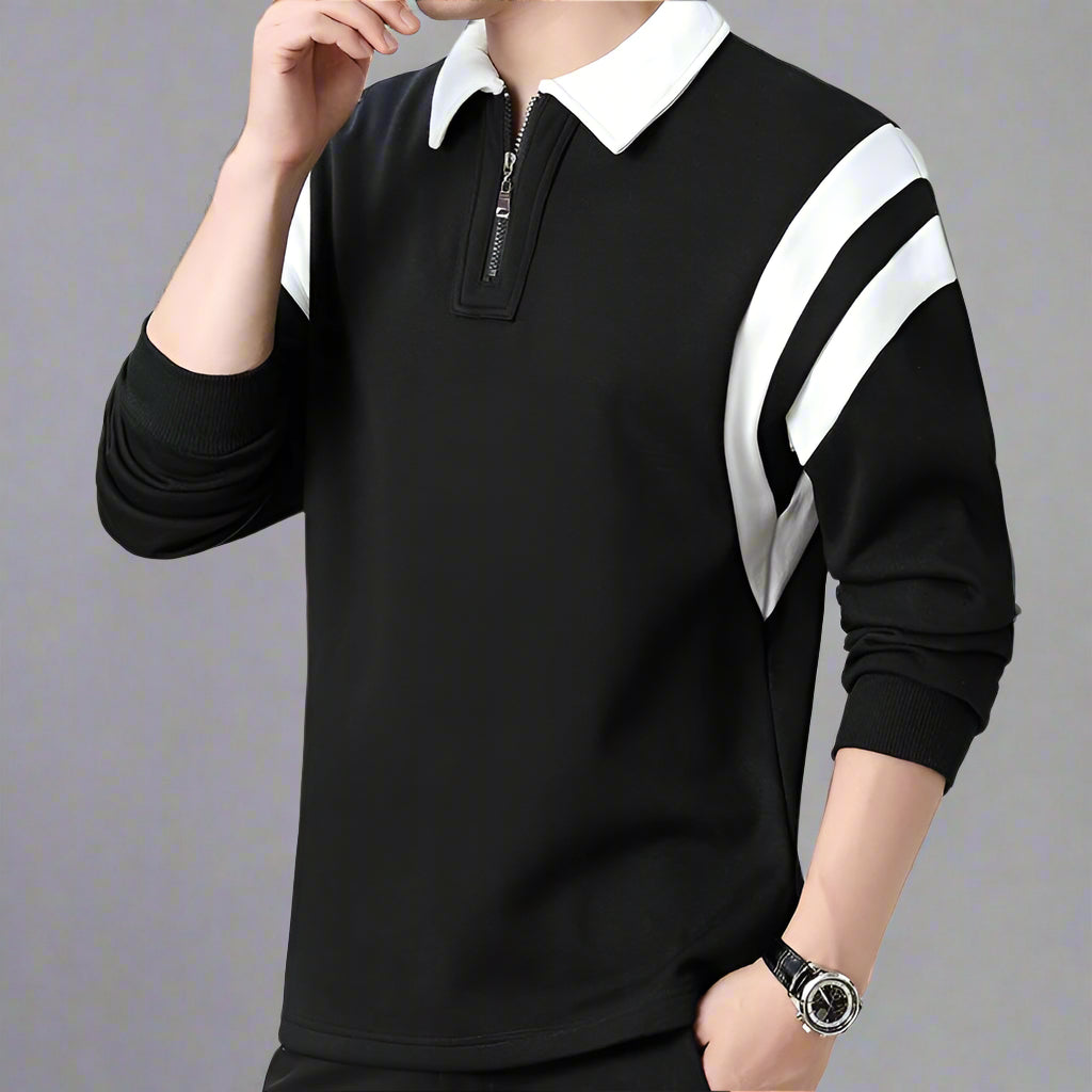 Men's Classic Long-Sleeve Polo Shirt