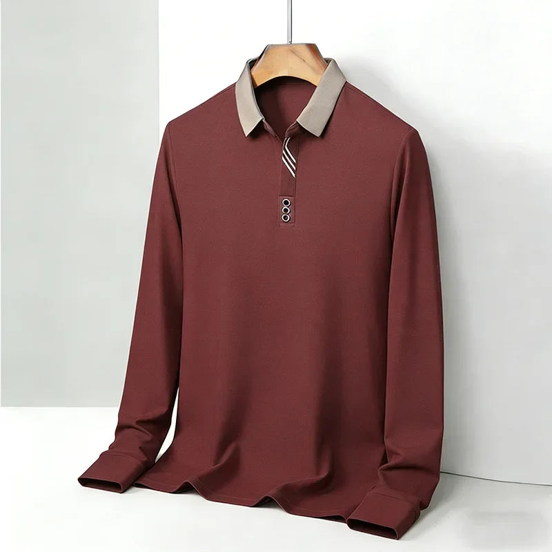 Men's Long-Sleeve Polo Shirt in Portofino Style