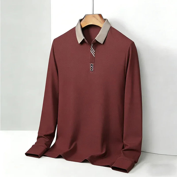 Men's Long-Sleeve Polo Shirt in Portofino Style