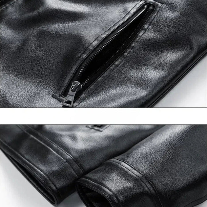 Men's Leather Bomber Jacket