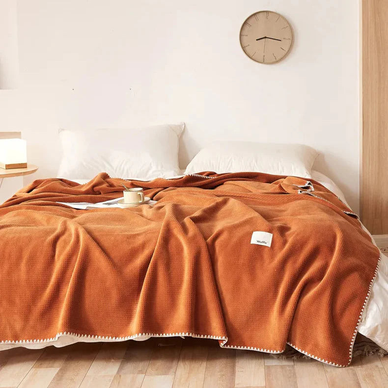 Cozy Waffle Knit Blanket for Ultimate Comfort-Omni Prime Goods