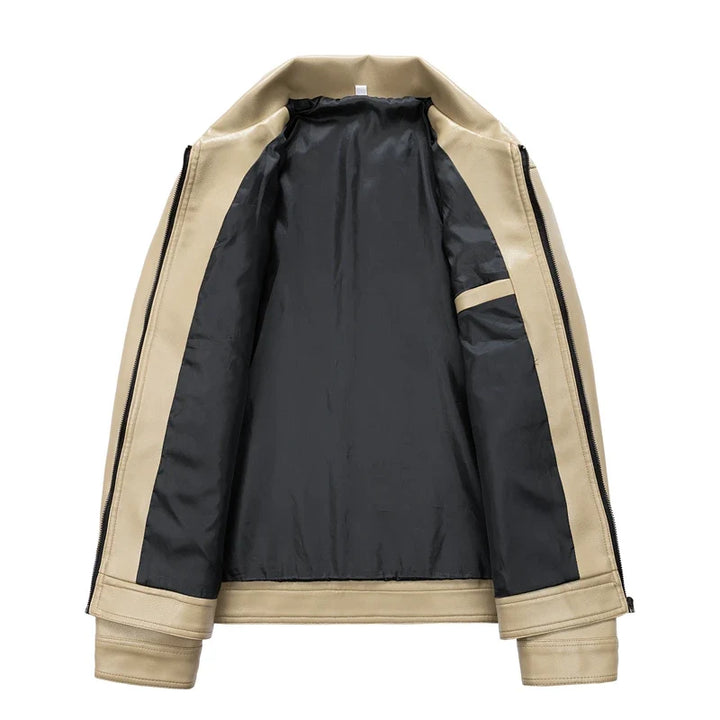 Men's Leather Bomber Jacket