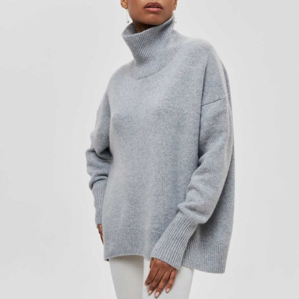 Women's Long-Sleeve Roll-Neck Knit Sweater