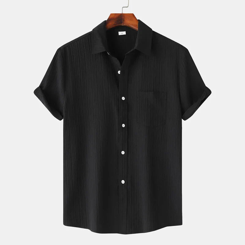 Men's Coastal Linen Button-Up Shirt