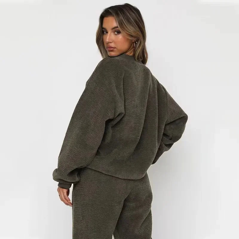 Women's Corduroy Sweatset Outfit
