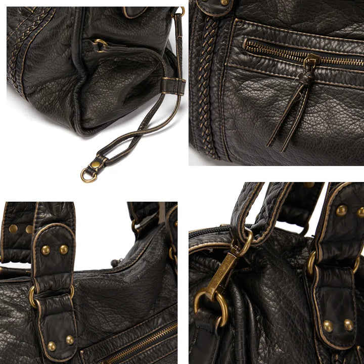 Claire | Women's Vegan Leather Structured Shoulder Bag