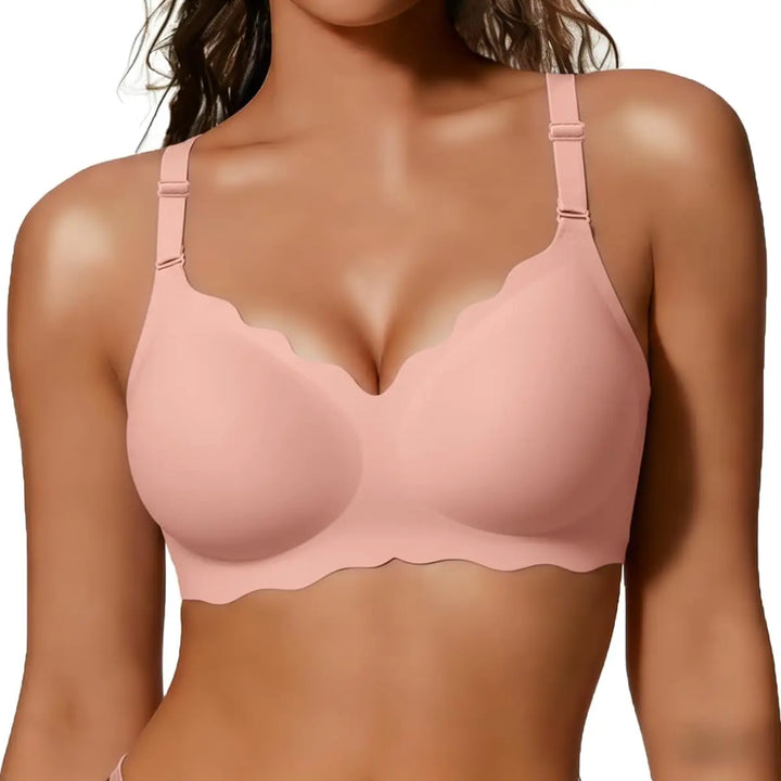 Women's Wireless Scalloped Push Up Bralettes - Soft Comfort Bra