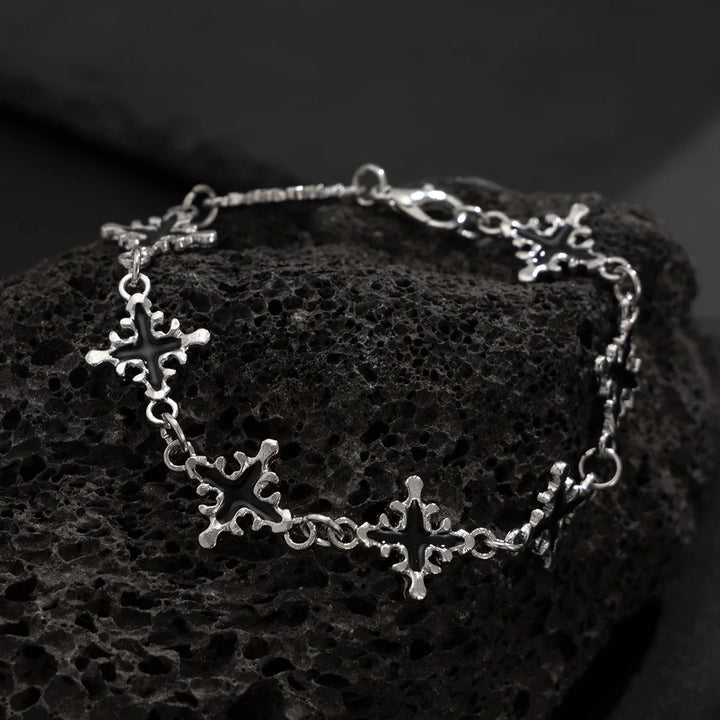 Obsidian Stone Cross Bracelet for Stylish Accessories