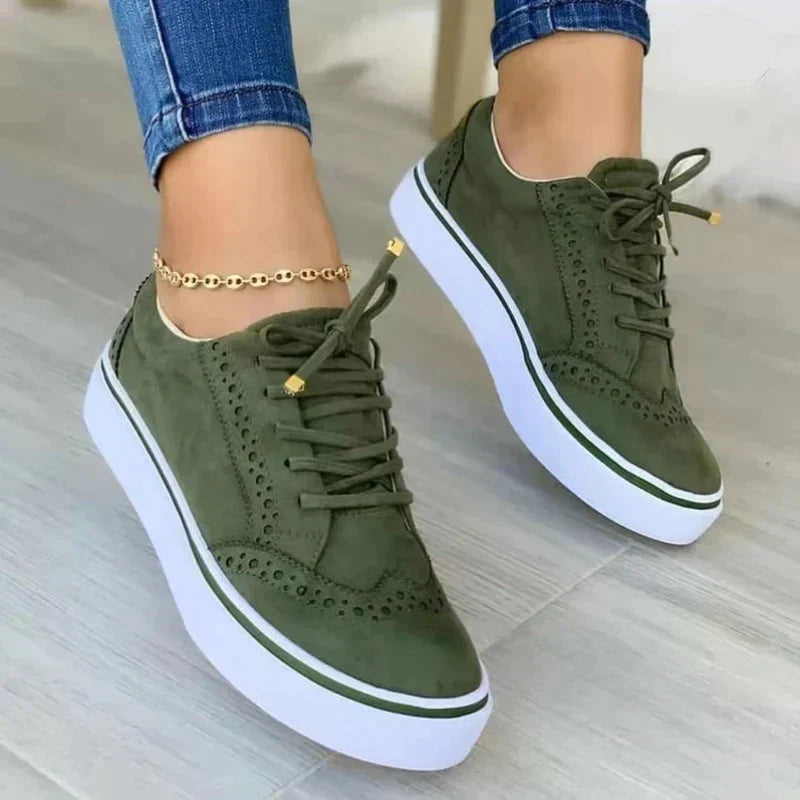 Isadora | Women's Casual Lace-Up Sneakers with Round Toe Cap
