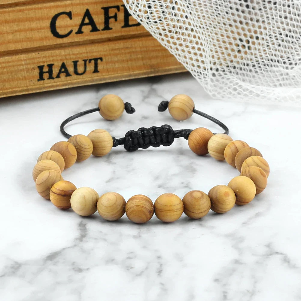 Sandalwood Aromatherapy Bracelet for Relaxation and Balance