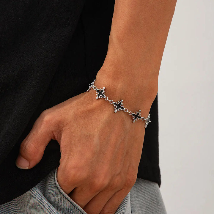 Obsidian Stone Cross Bracelet for Stylish Accessories
