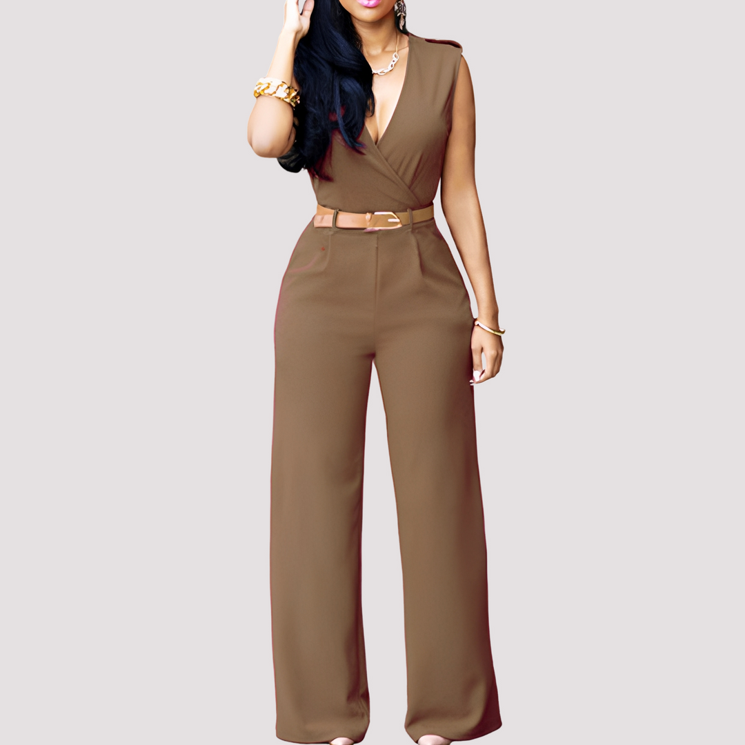 Women's Elegant Jumpsuit with Belt