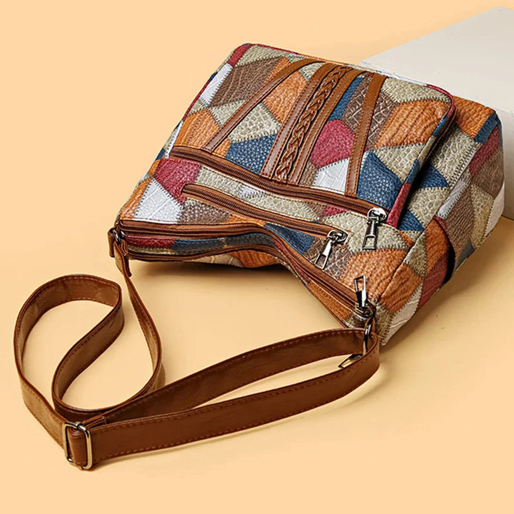 Pamela | Women's Vegan Leather Patchwork Shoulder Bag