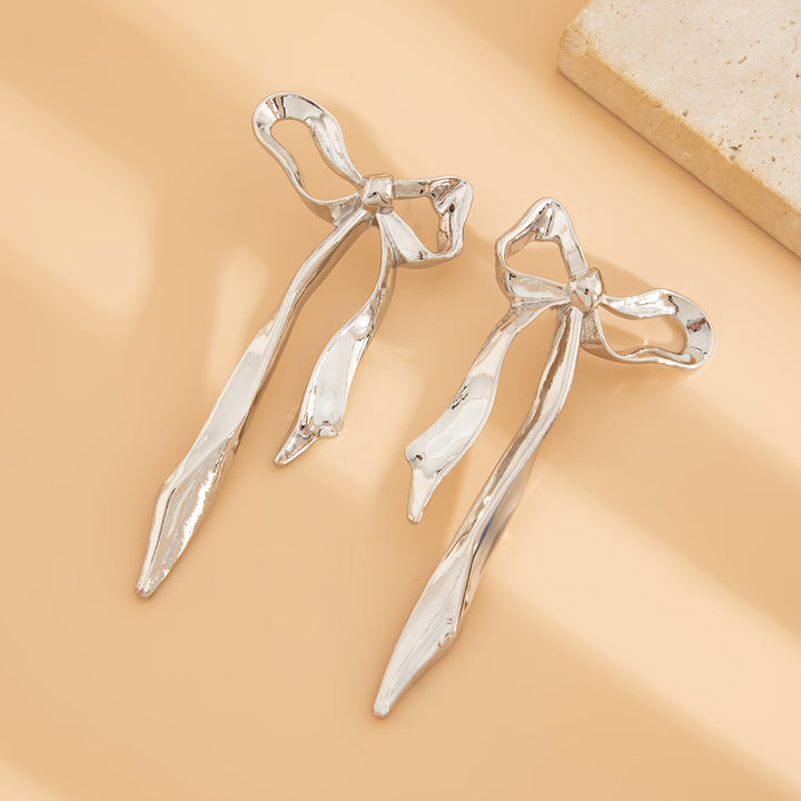 Stylish Ribbon Bow Earrings for Elegant Fashion Statements