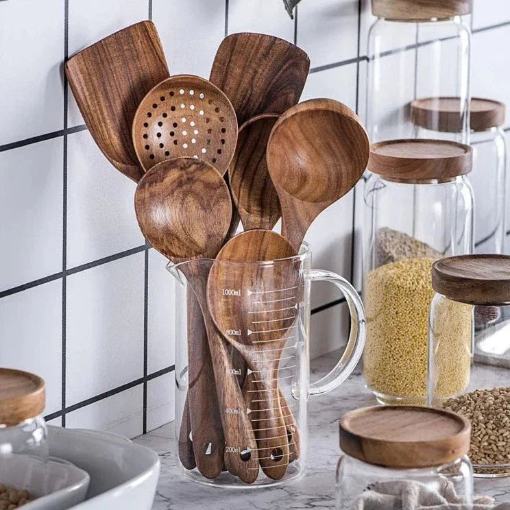 Artisan Teakwood Cooking Utensil Set-Omni Prime Goods