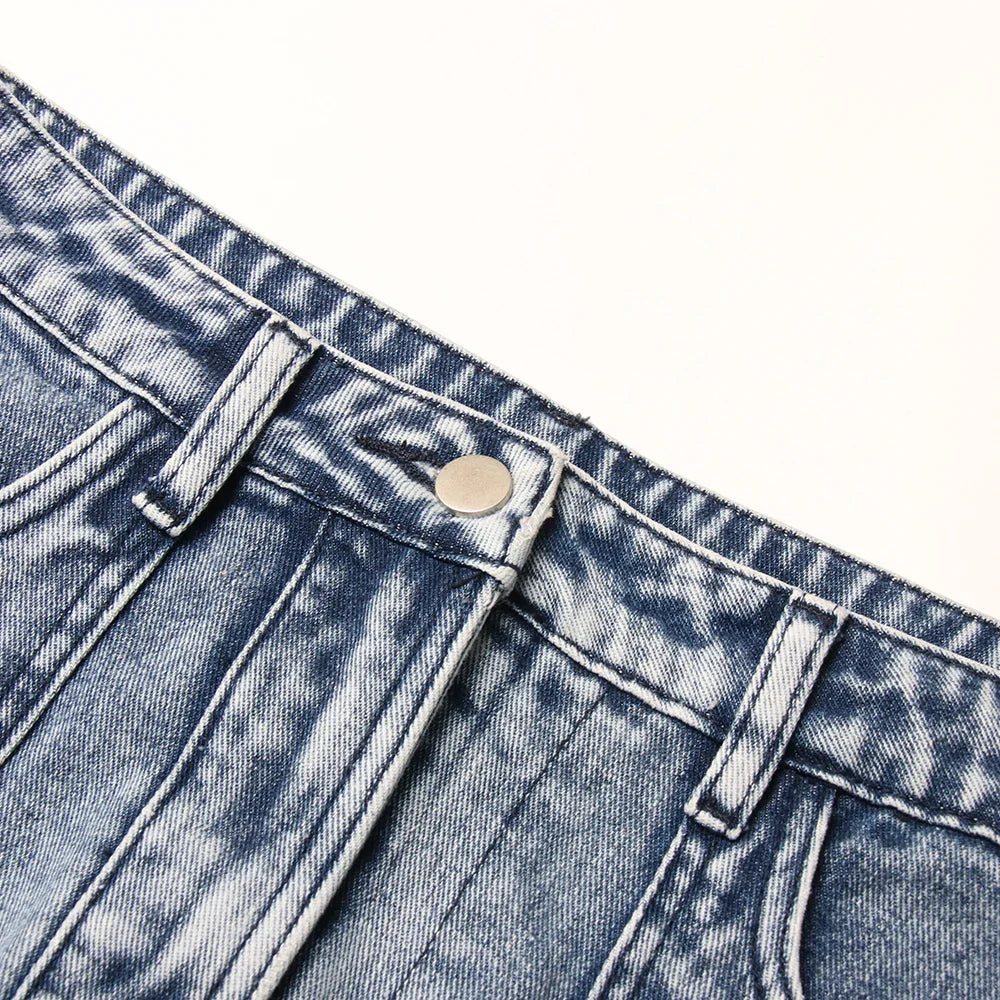 Sierra | Women's Cargo Pocket Denim Skirt-Omni Prime Goods