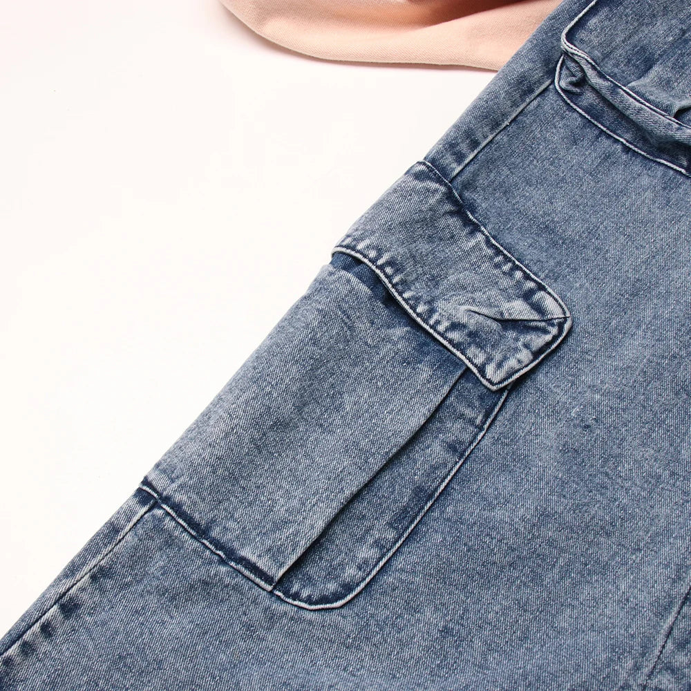 Sierra | Women's Cargo Pocket Denim Skirt-Omni Prime Goods