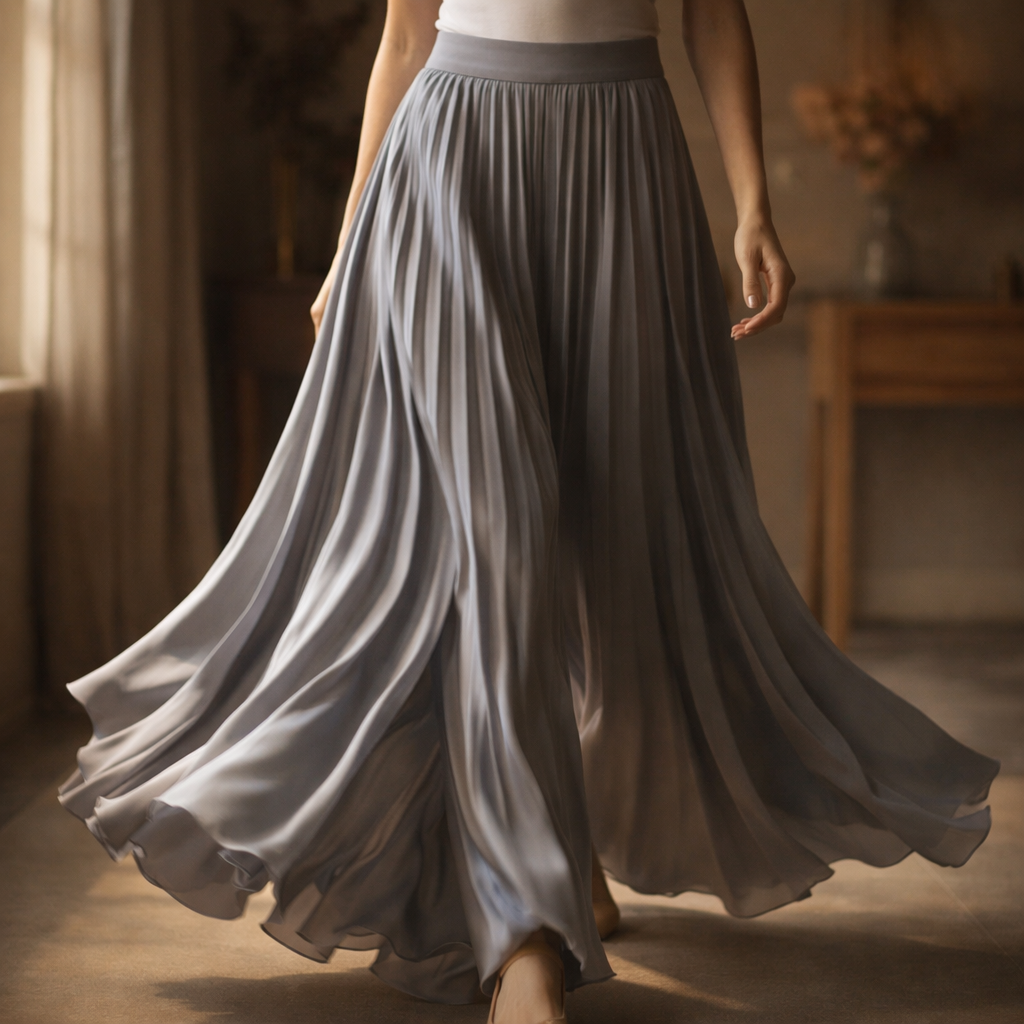 Simona | Women's Pleated A-Line Skirt-Omni Prime Goods