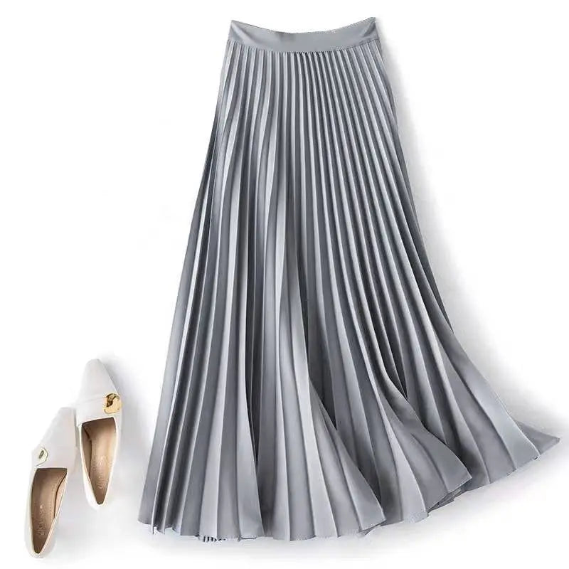 Simona | Women's Pleated A-Line Skirt-Omni Prime Goods