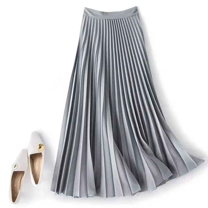 Simona | Women's Pleated A-Line Skirt-Omni Prime Goods