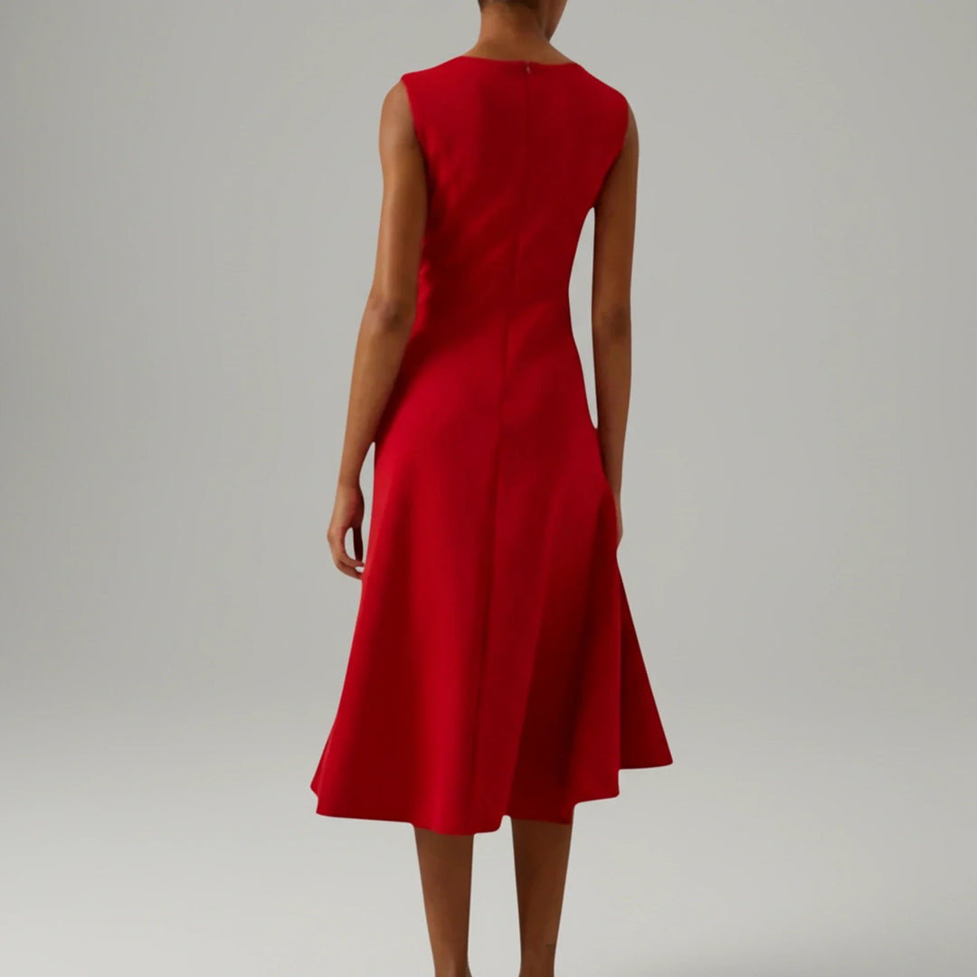 Elegant Sleeveless A-Line Midi Dress for Women