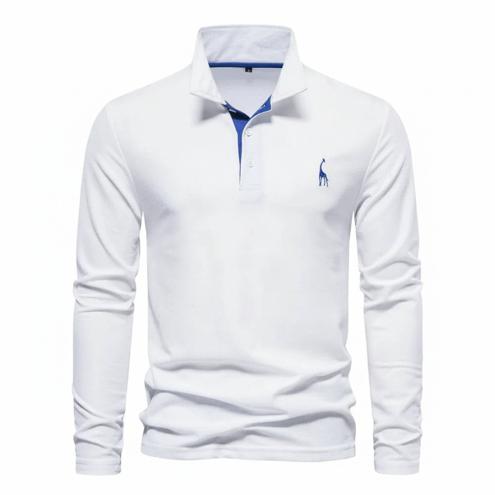 James | Men's Slim Fit Long Sleeve Polo Shirt