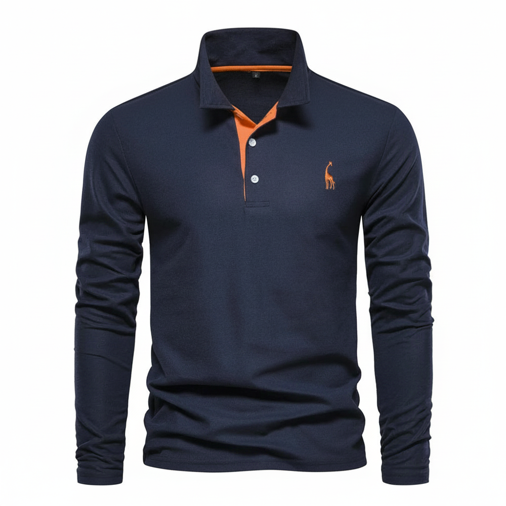 James | Men's Slim Fit Long Sleeve Polo Shirt