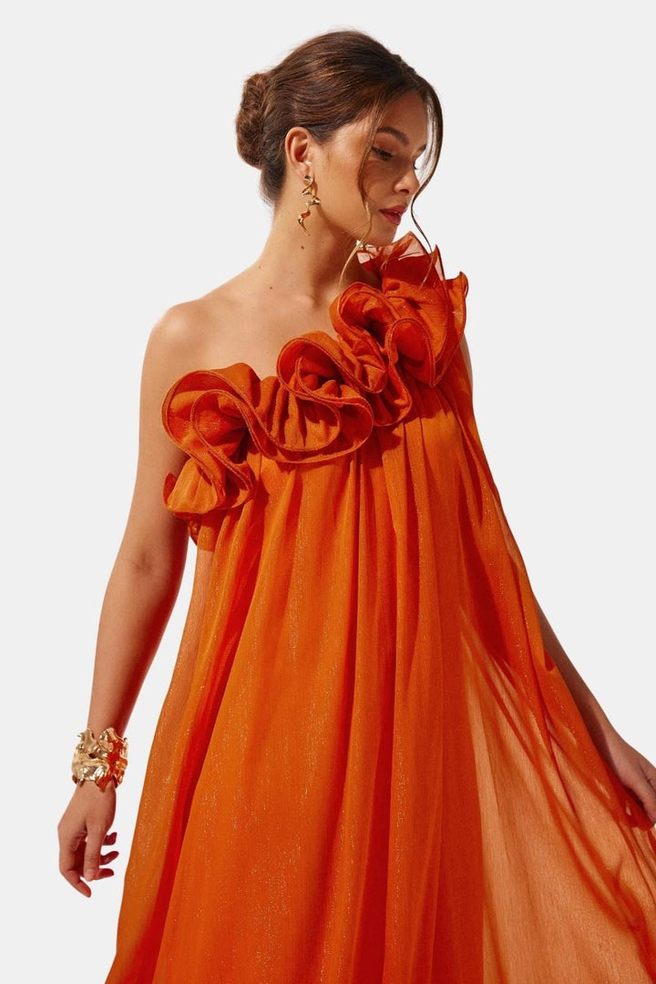 Solandra | Women's One-Shoulder Floral Maxi Dress