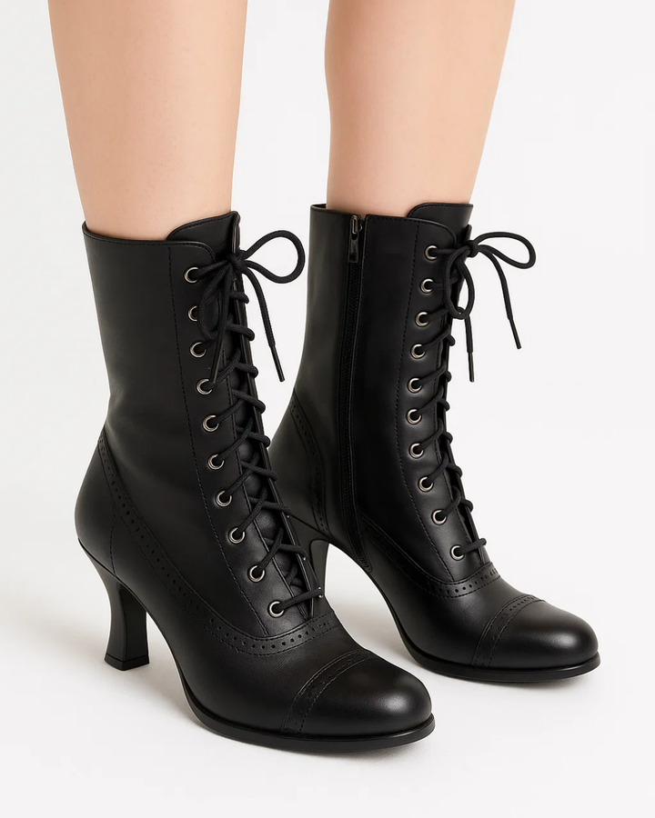 Stacy | Women’s Vintage Lace-Up Ankle Boots-Omni Prime Goods