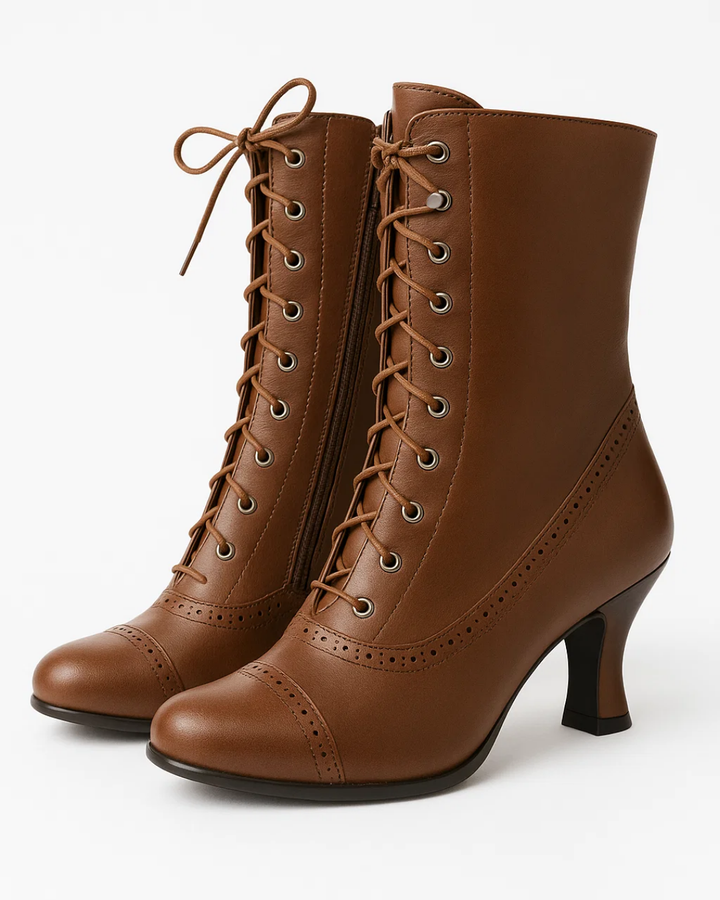 Stacy | Women’s Vintage Lace-Up Ankle Boots-Omni Prime Goods